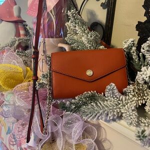 Michael Kors Orange Chain Strap wallet